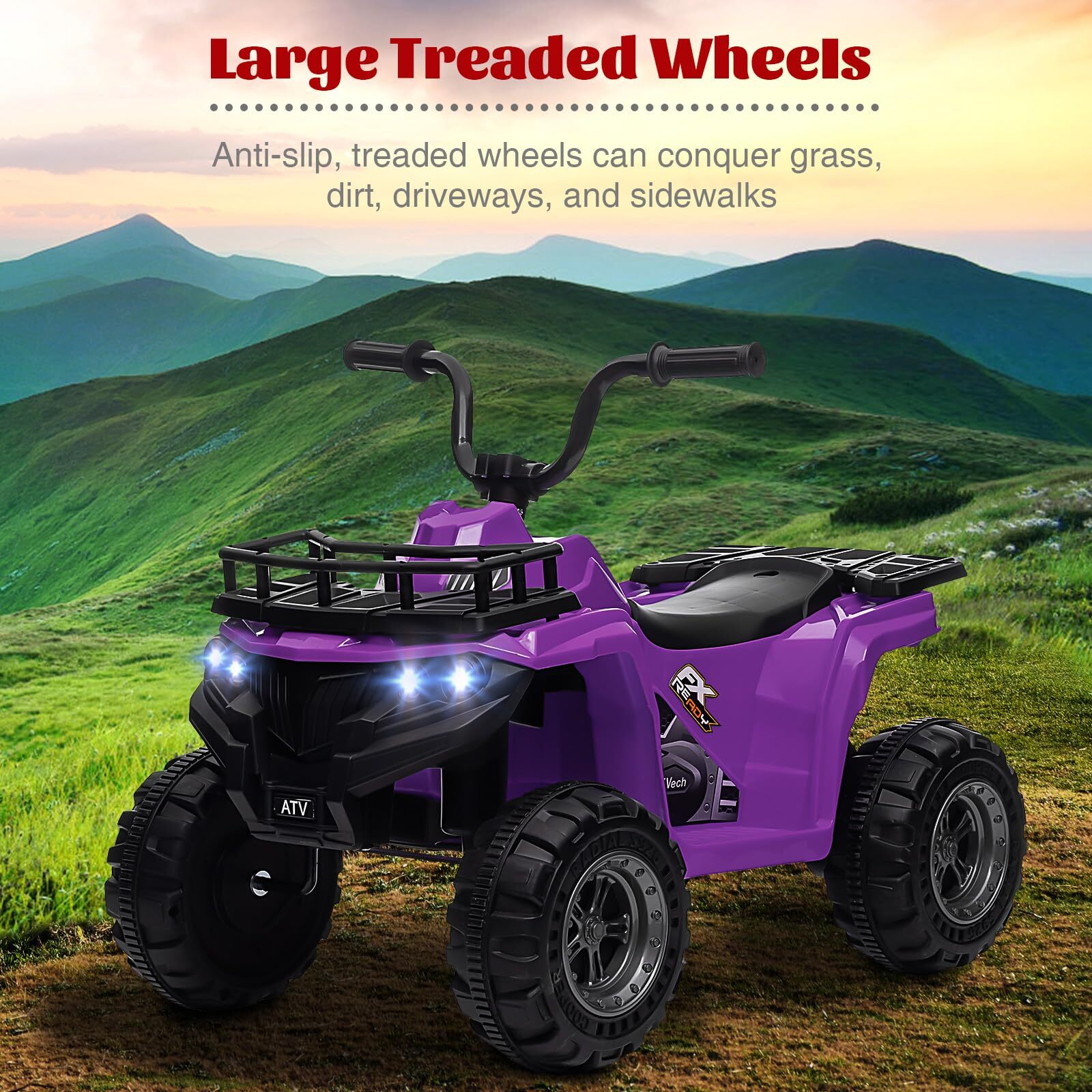 🔥☑️12V Kids Ride On Electric ATV Kids 4 Wheeler Quad ATV Play Car w/ High/Low S