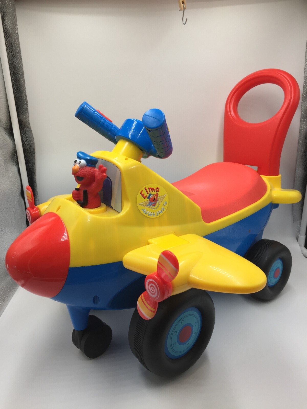 Elmo Electronic Ride On Airplane W/ Sounds,Propellers Turn,Age 1-3 Yrs