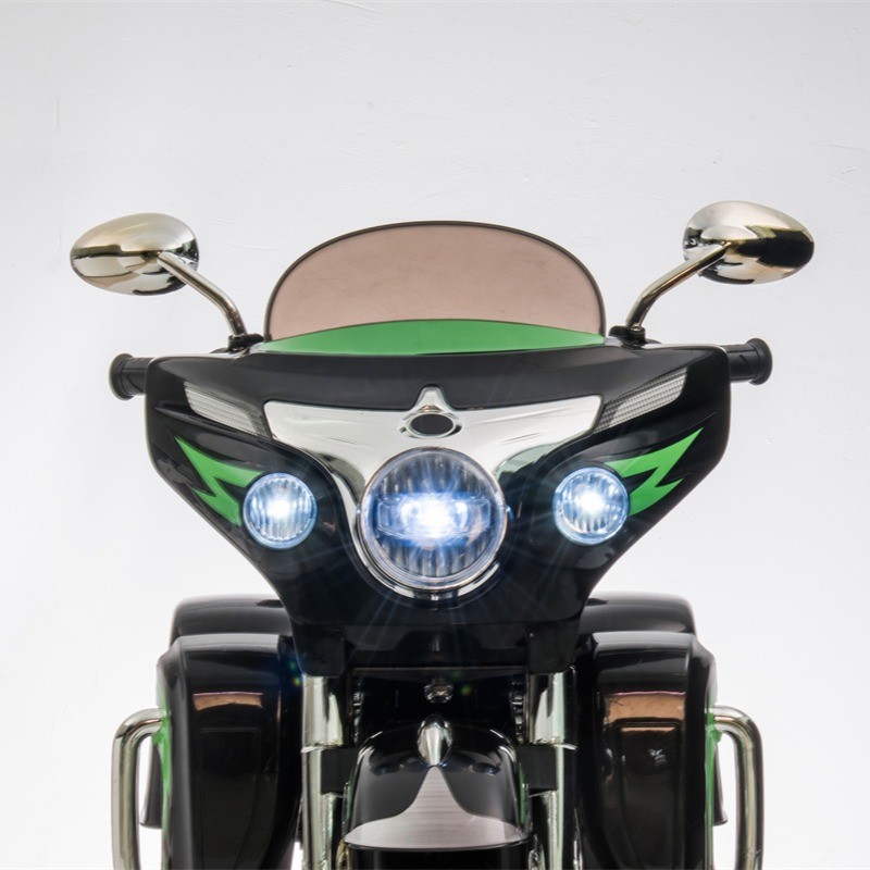 Kids Ride On Motorcycle 12V 2-Seat Electric Motorbike 3 Wheels for 3-8 Years Old