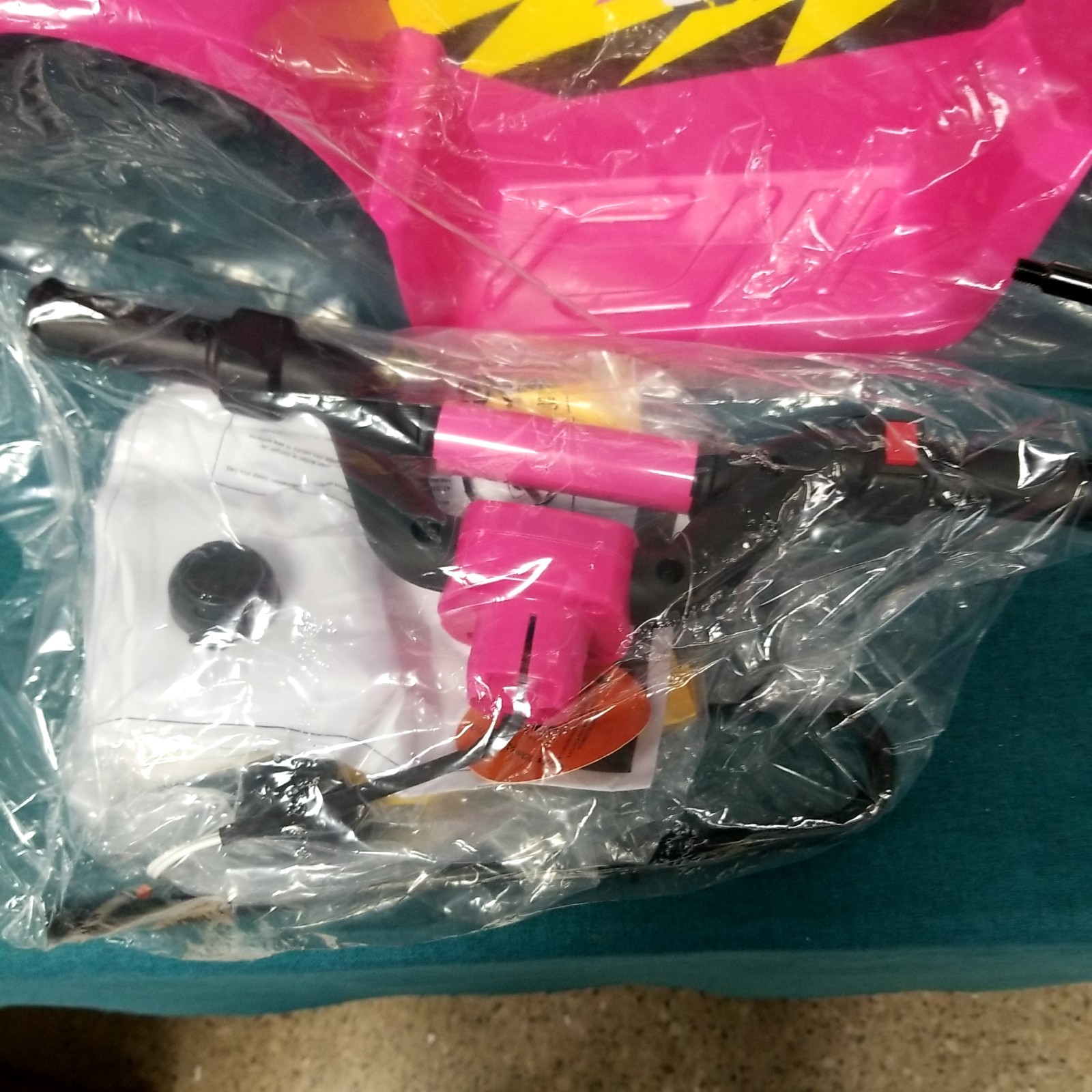 New Open Box Aosom Pink Toddler 6V Battery Ride-On ATV Bike Toy Untested