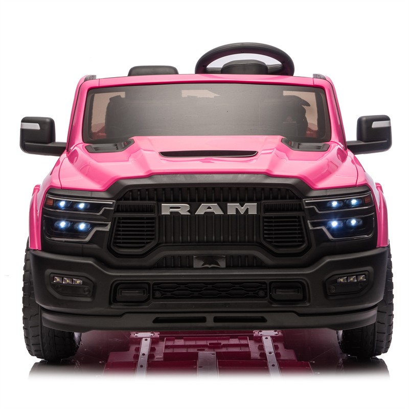 24V 160W Dodge RAM 2-Seater Kid Ride On Truck w/ Remote Control 2WD Car for 3-6