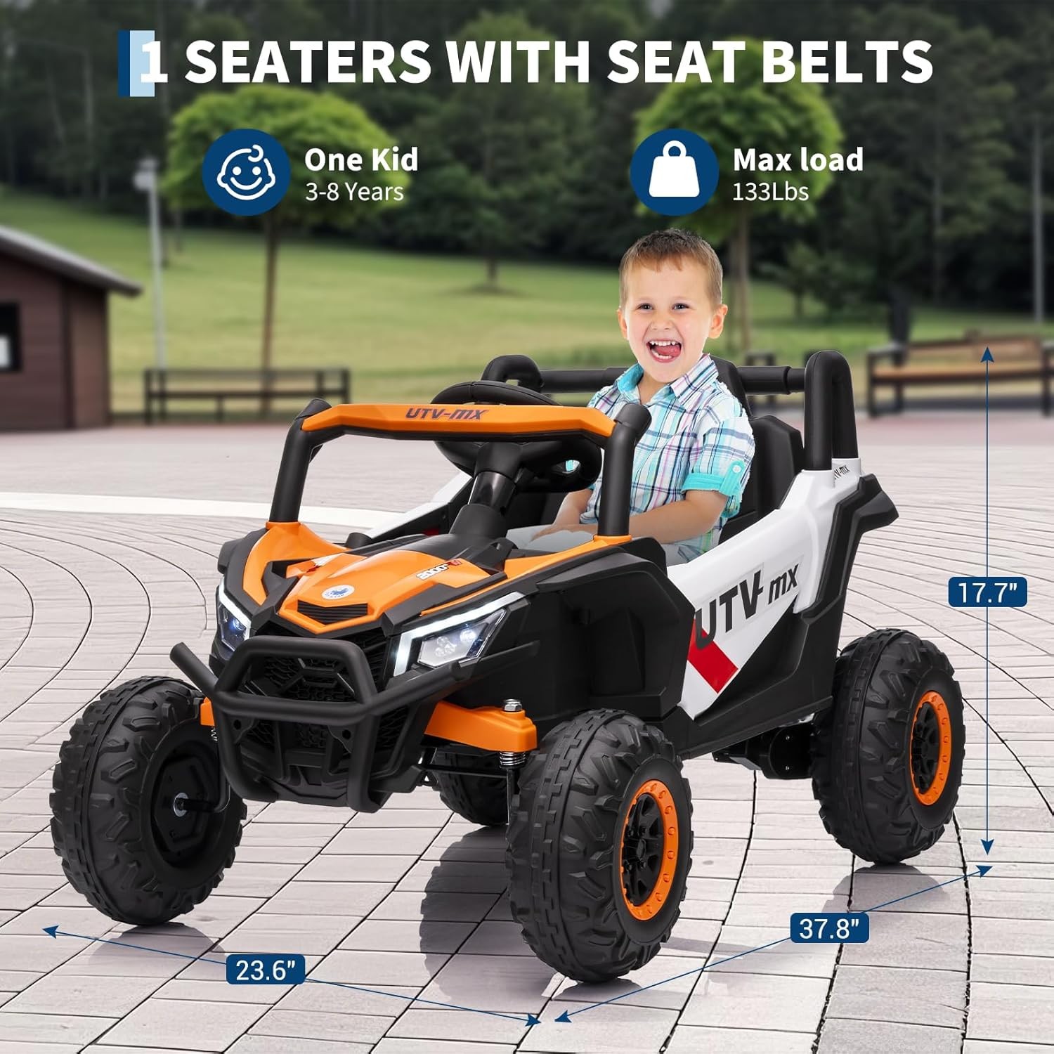 12V Kids Ride On Car UTV Truck Remote Control 4WD/2WD Electric Vehicle w/ Music