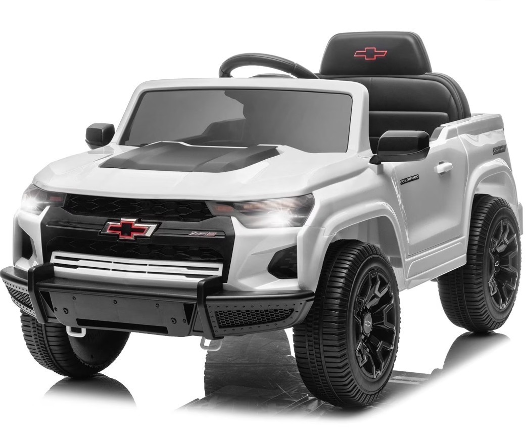 12V Kids Ride On Car, Licensed Chevrolet Colorado Powered Electric Car w/Remote