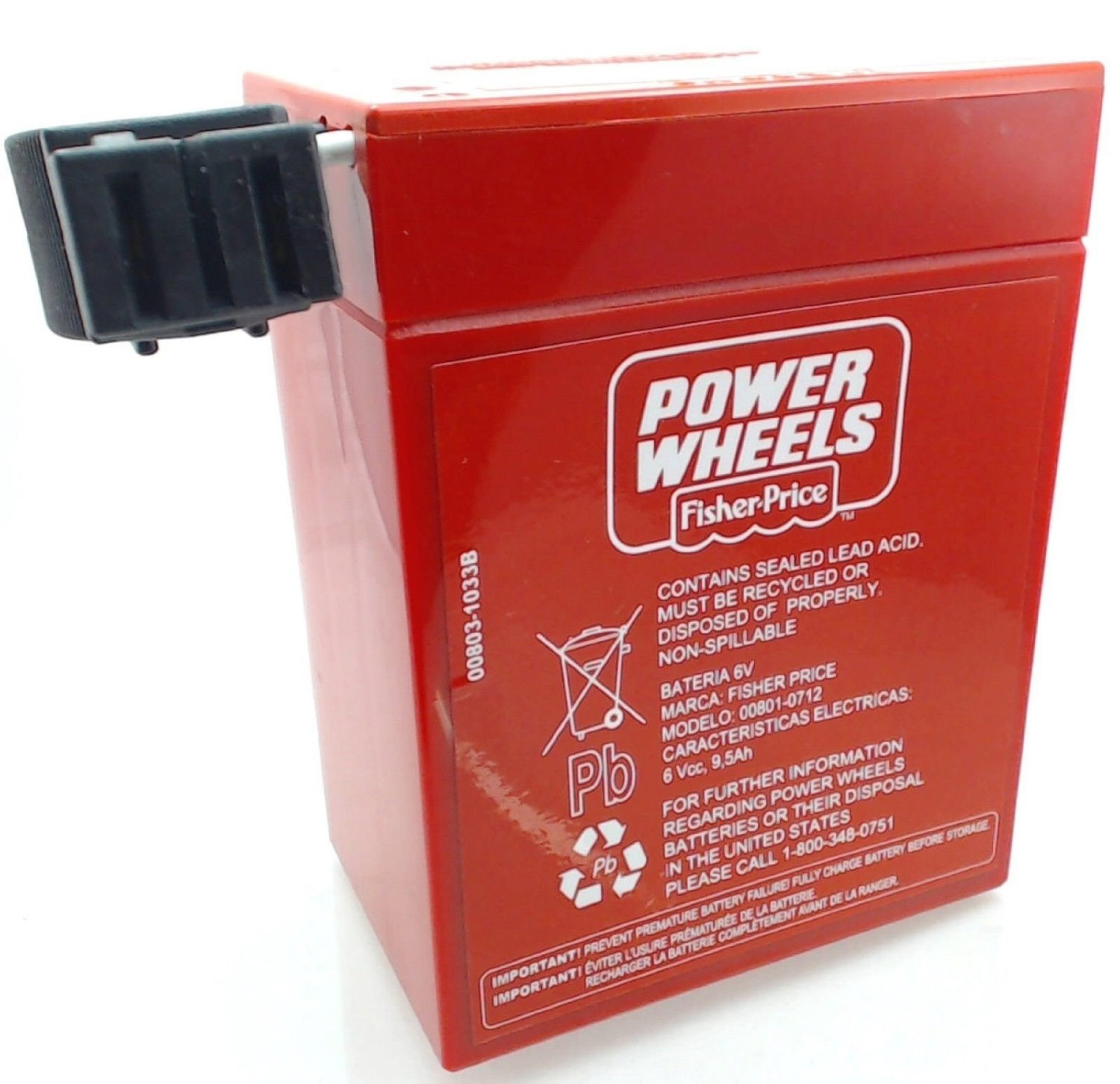 Fisher Price 6 Volt Red Power Wheels Battery [SLA-6V9-5A]