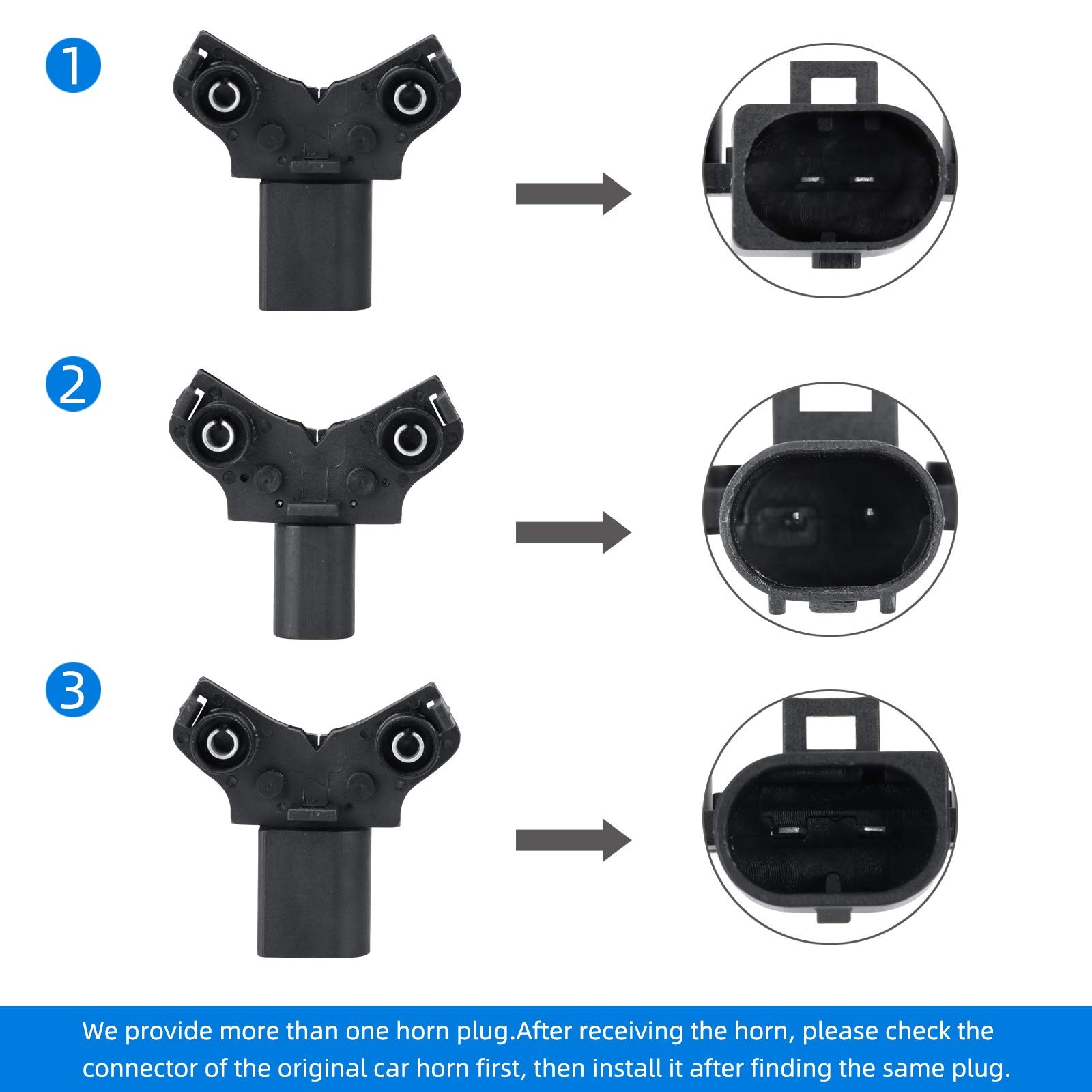 Car Horn Compatible with BMW/Volkswagen JETTA/Touareg R50/Atlas/Audi Q3 A6 A8…