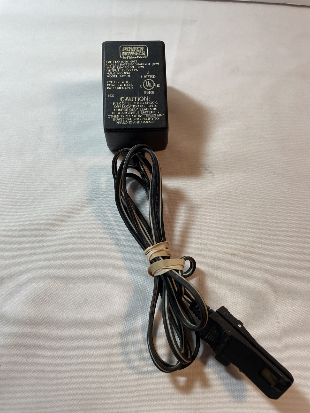 Fisher-Price Power Wheels 00801-0972 Class 2 Battery Adapter Charger 12V