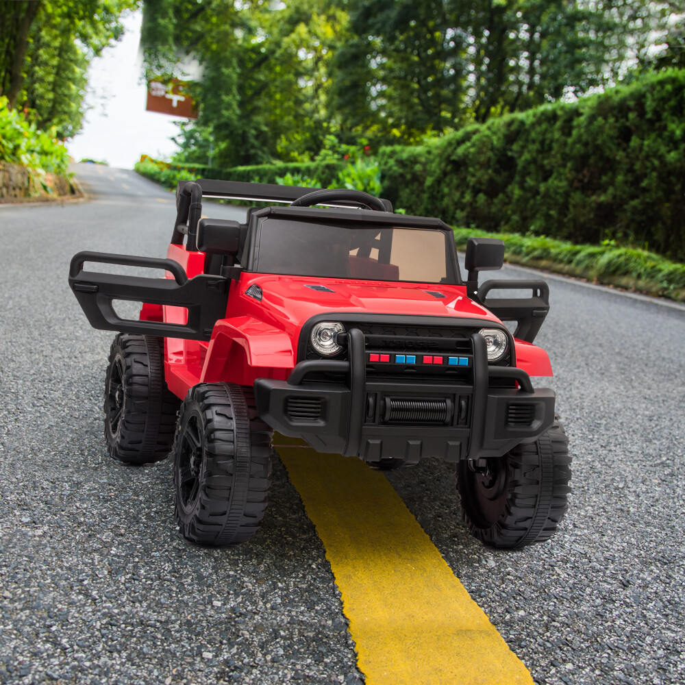 Red 12V Ride on Car Battery Powered Electric Toy Truck w/Remote Control for Kids