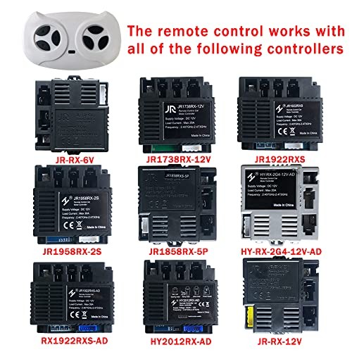 JR1602FCC 2.4Ghz Bluetooth Remote Control for Power Wheels,Remote Transmitter