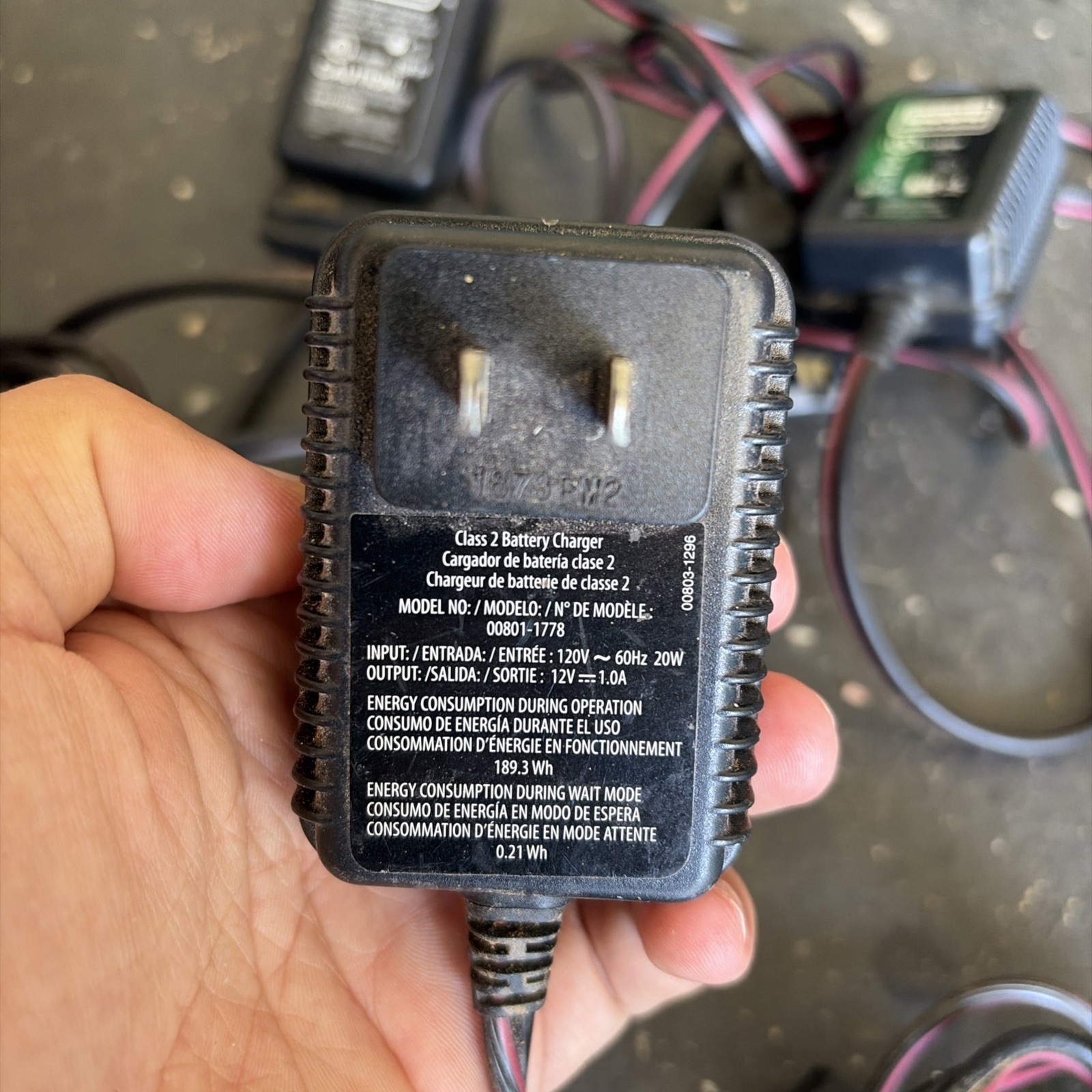 Fisher Price 00801-1778 Power Wheels LOT OF 3 – 12V Charger Cord, OEM