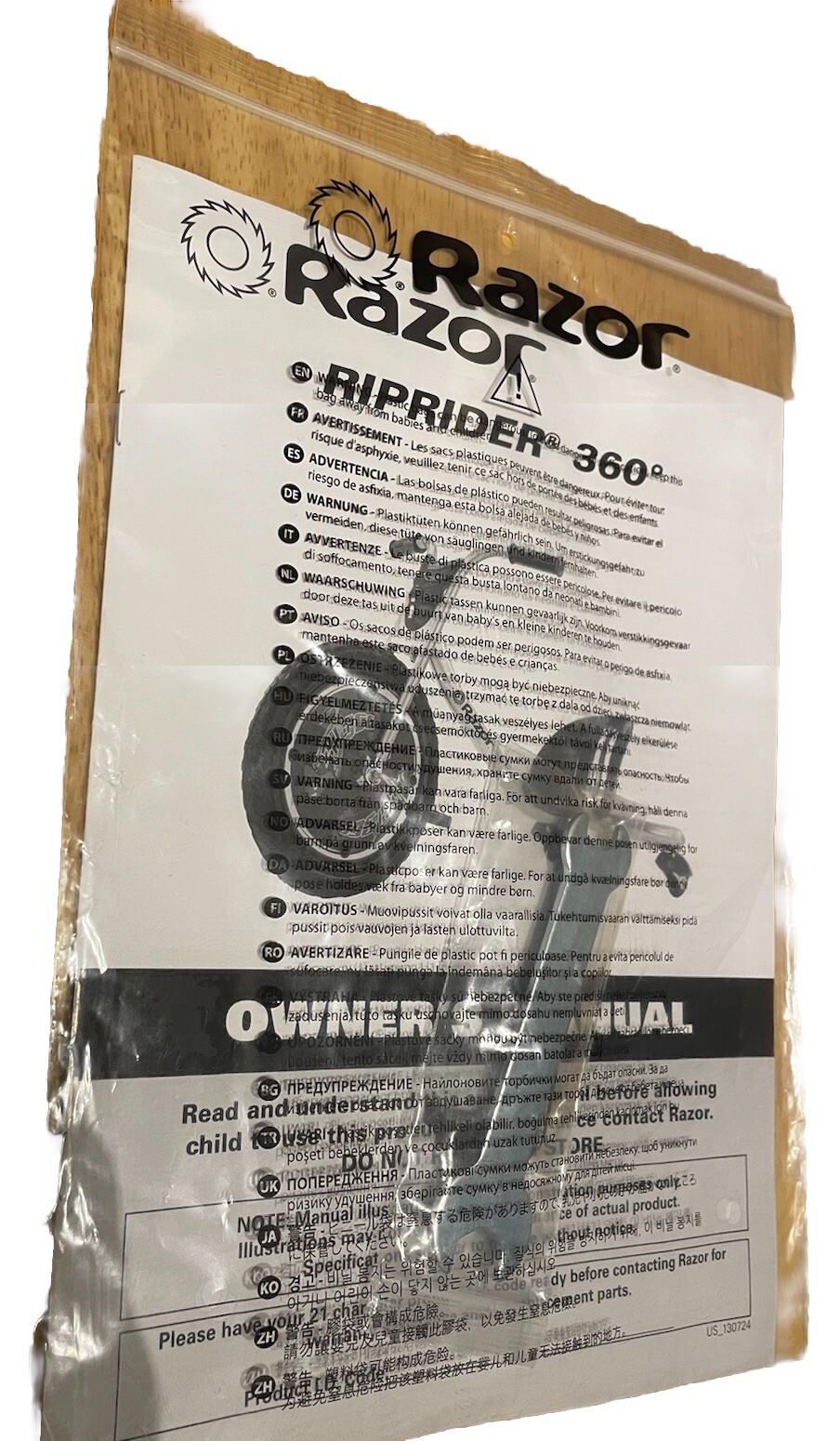 Razor Riprider 360 Instructions Owners Manual And Tools Booklet