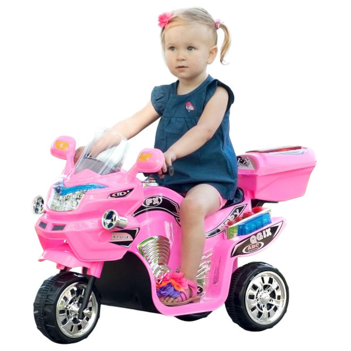 Kids Motorcycle – 3-Wheel Ride on Toy with Reverse, Sounds, and Headlights – 6V