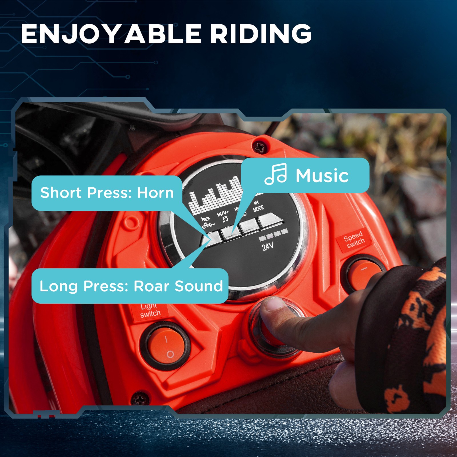 24V 350W 15 MPH Electric Dirt Bike Motorcycle w/ Twist Grip, Red