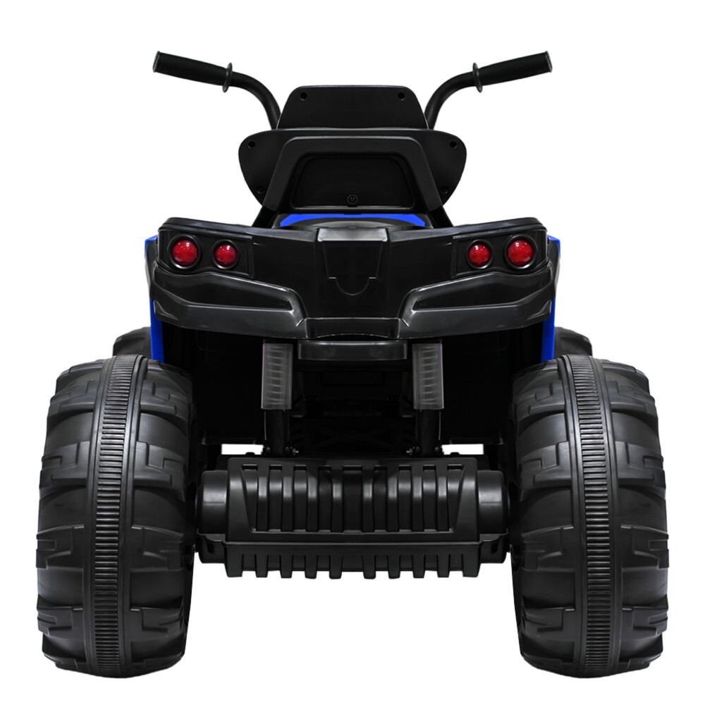 24V Blue Kids Ride on ATV Electric Power Wheels Quad Car w/2-Speed Bluetooth LED