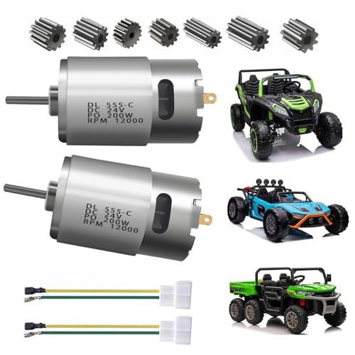 2PCS 24V RS555 12000 RPM Electric Drive Motor for Power Wheels Motor