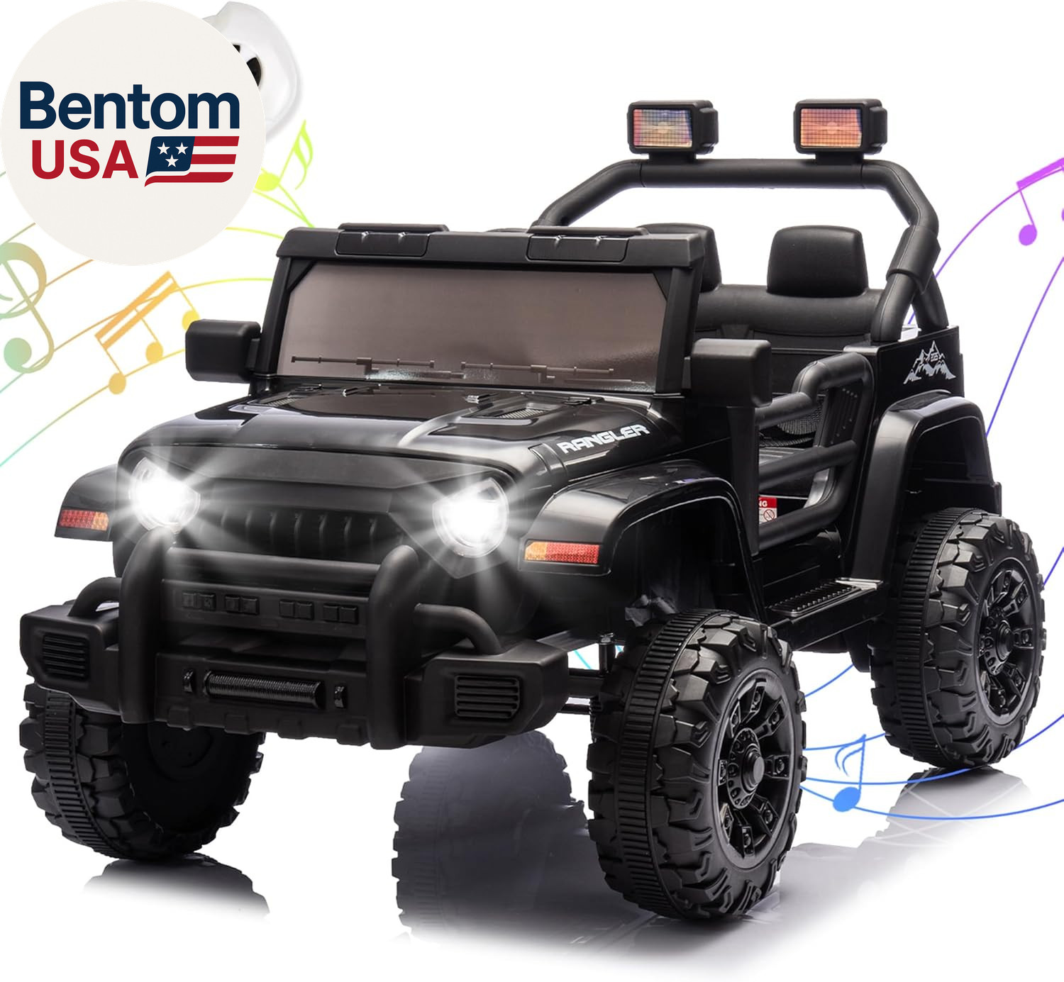 Ride on Truck Car, 12V Kids’ Electric Vehicles W/Parents Control, Ride on Toys f