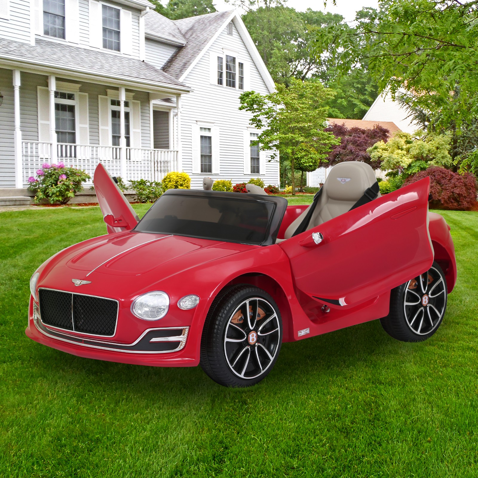 12V Electric Kids Ride On Car Bentley Licensed Battery Power Remote Control Red