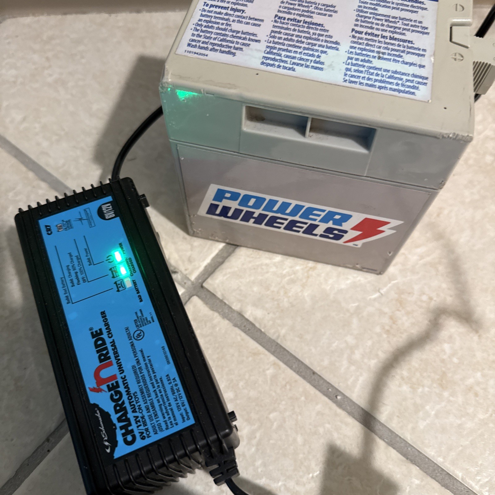Power Wheels 12V 12Ah Battery Model 1001175653 with Charger