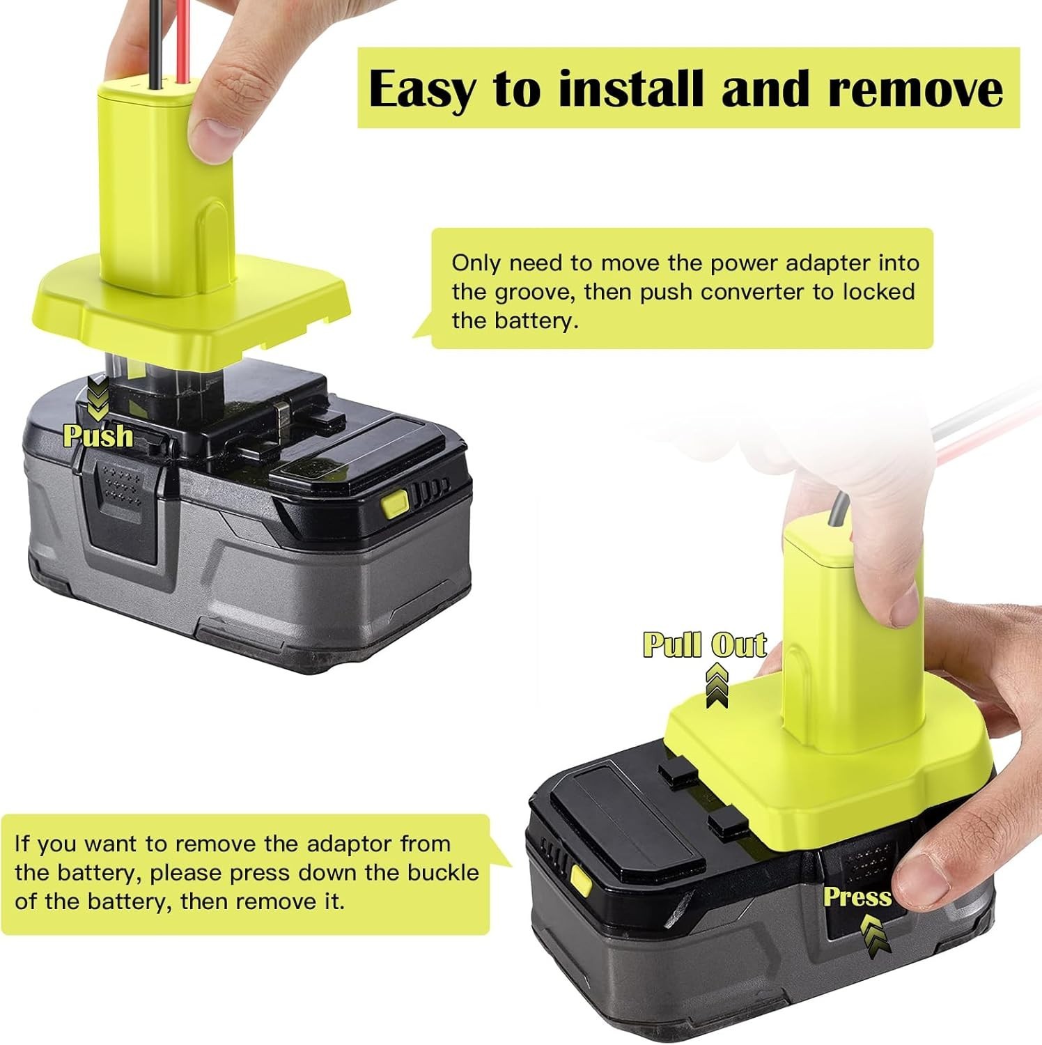 Ryobi 18V Battery Power Wheels Adapter Set – Includes 30 Amp Fuses & Terminals