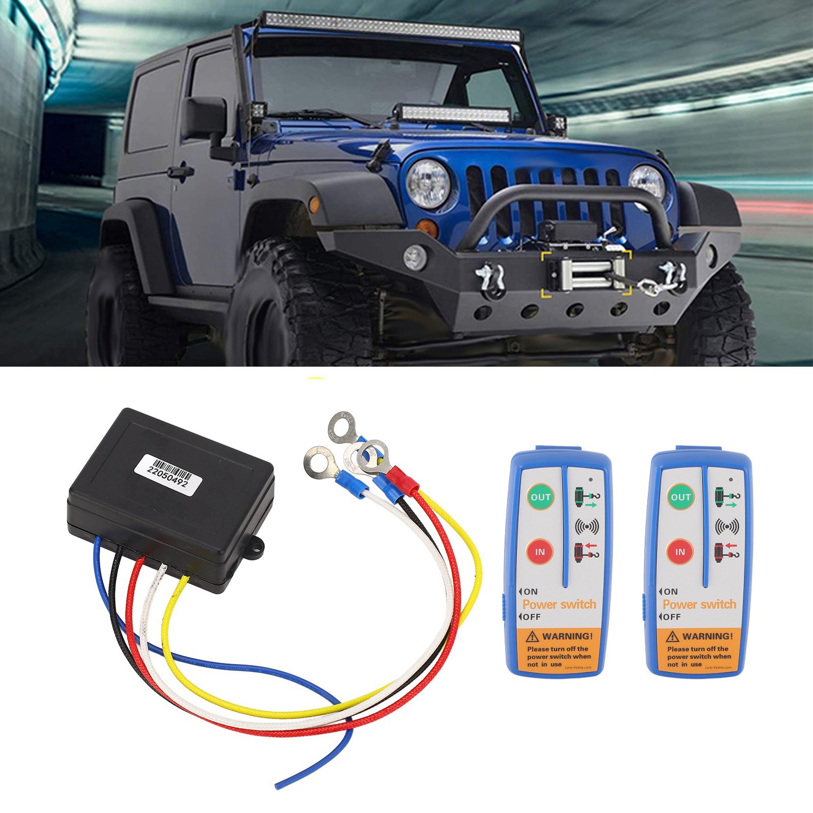 12V Electric Winch Wireless Remote Control 120W For Truck ATV SUV UMYY