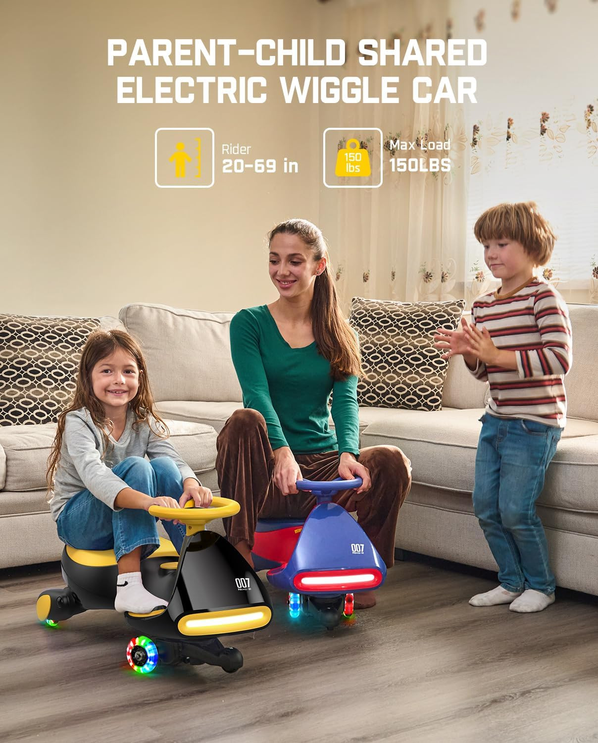 N7 Pro Electric Wiggle Car with Pedal, Rechargeable Battery, Cyberwiggle, 2 in 1