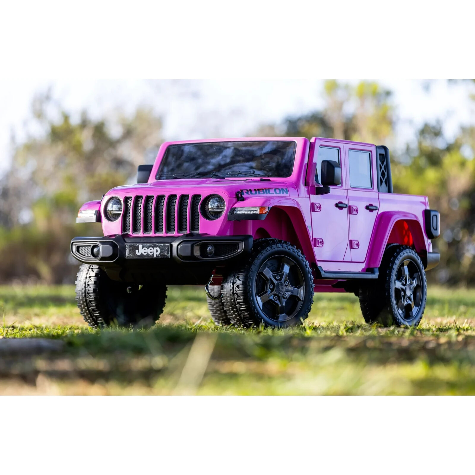Jeep Gladiator Rubicon Battery-Powered Vehicle w/ Sound Effects, Ages 3+, Pink