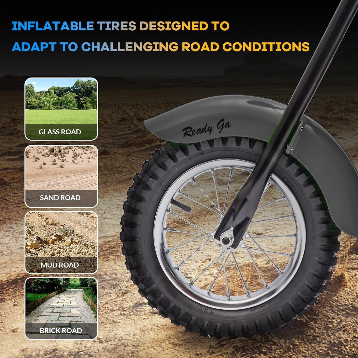 Electric Motorcycle for Kids 24V, Ambient Light, Music, Fog & 60-Min Ride Time