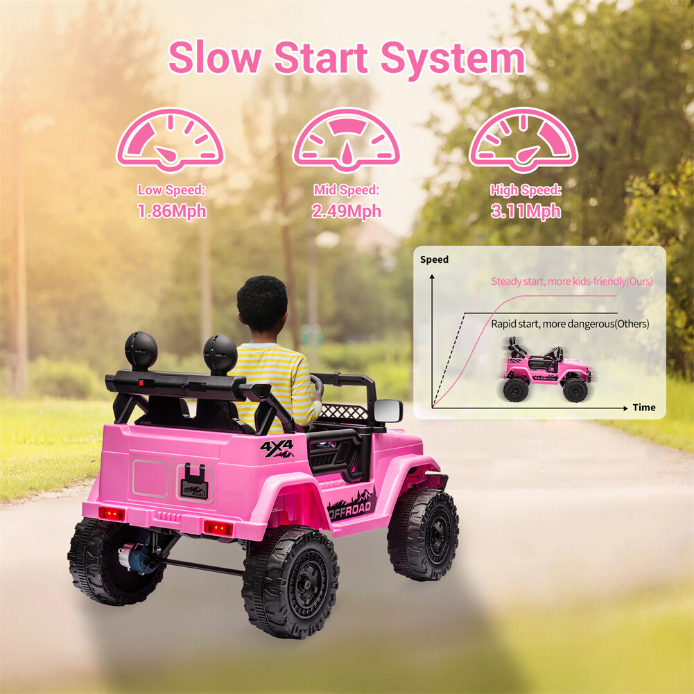12V Kids Ride On Car 2 Seater Electric Vehicle Toy Truck Jeep w/Remote Control