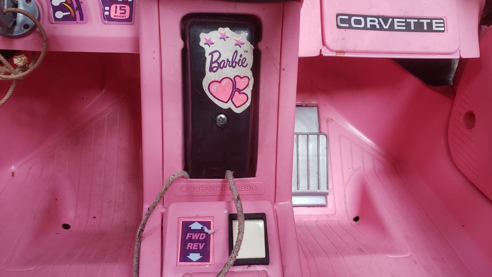 Barbie Corvette 1990 Vintage Power Wheels Pink Original SHIPPED