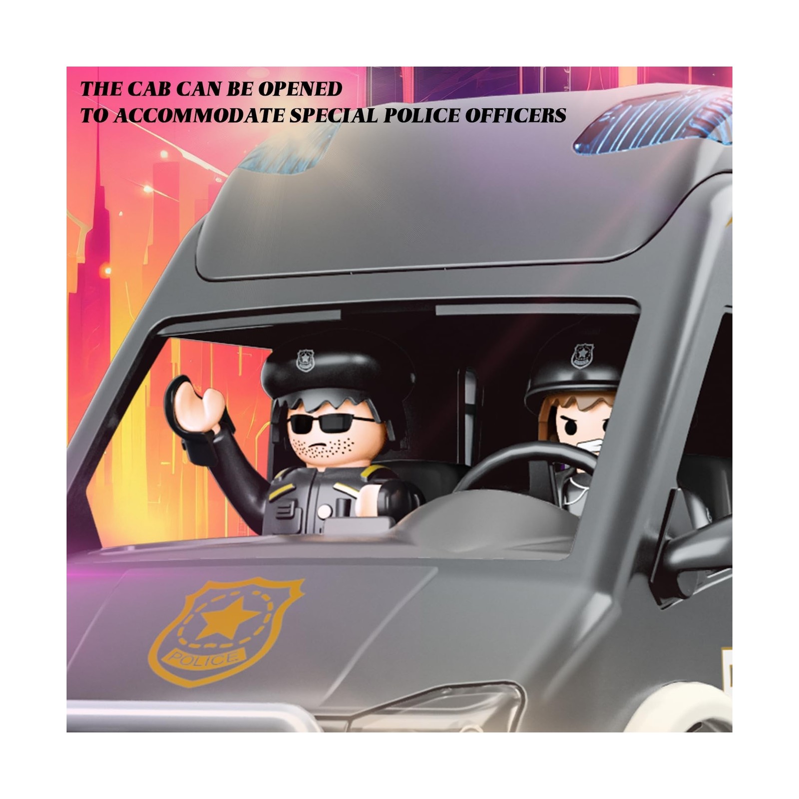 Police Car Toy Truck for Kids 3-8, Large Toy Cars with Lights &… FAST USA SHIP