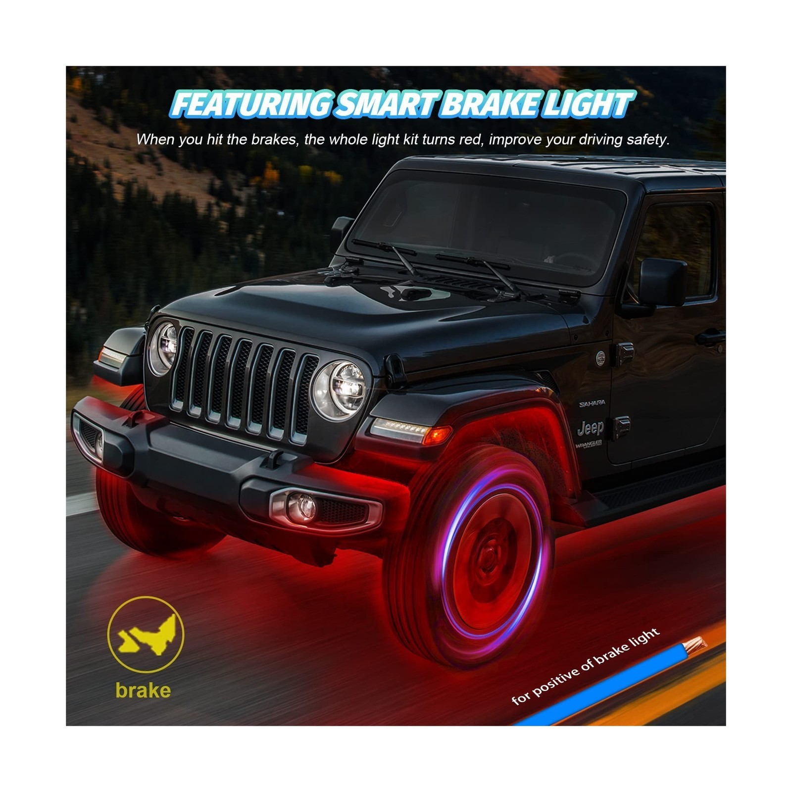 6 Pods RGB LED Rock Lights for UTV ATV Golf Cart Truck RZR Offroad Pickup SUV…