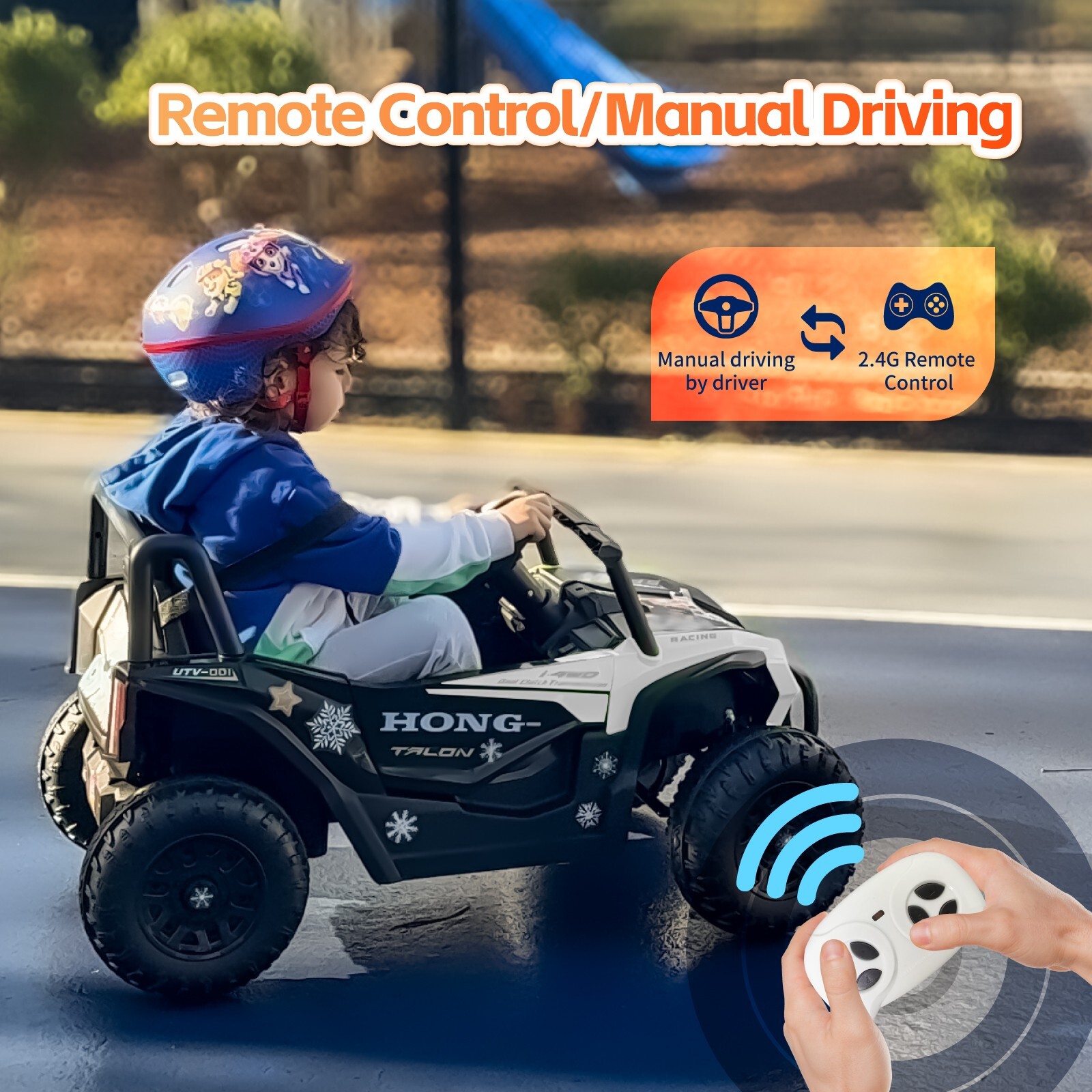 12V Kids Ride on UTV Electric Power Wheels Toy Quad Car w/ Remote LED Lights MP3