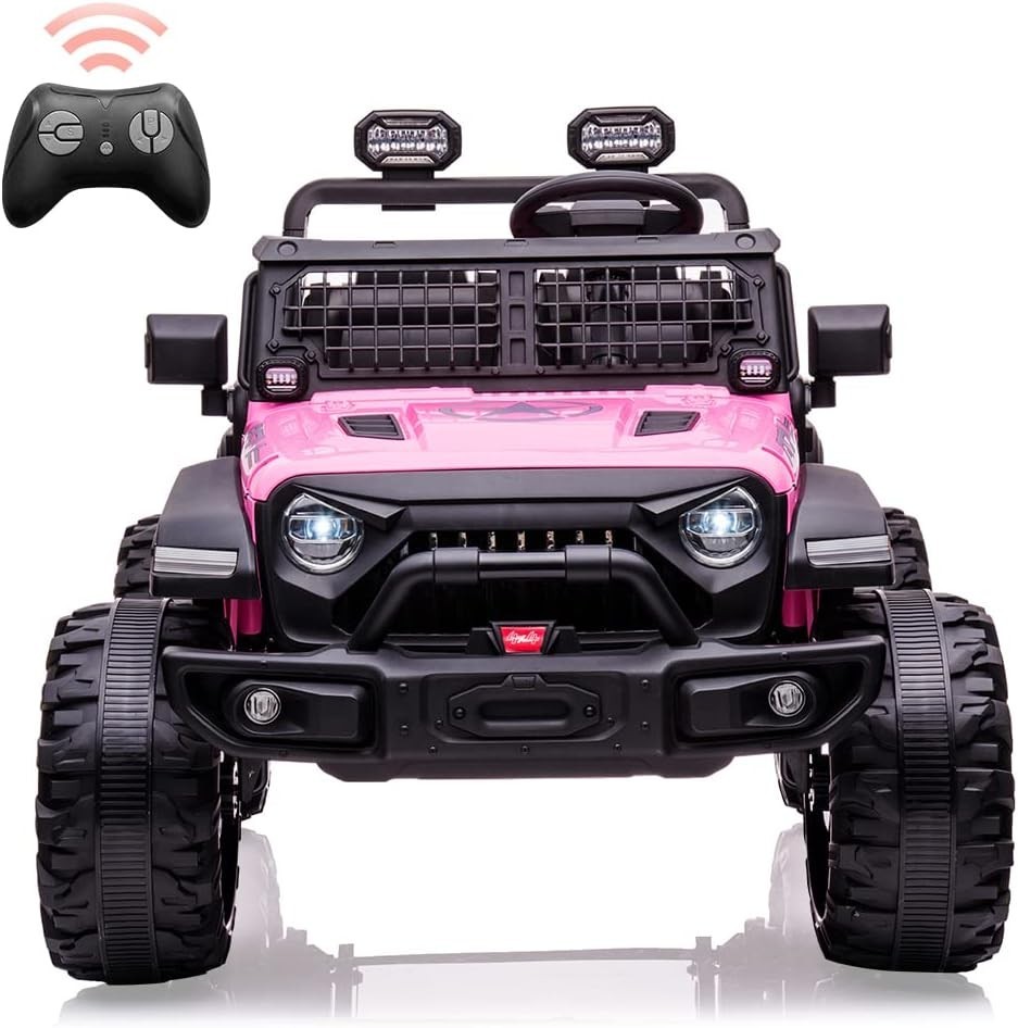 24V Kids Ride On Car 2 Seater w/ Remote Control 2x120W LED Lights Music FM 3+