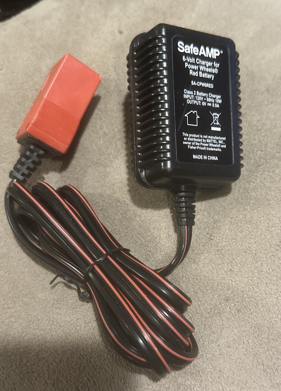SafeAmp 6V Charger SA-CPW6RED Fisher-Price Power Wheels Red Battery 00801-0712