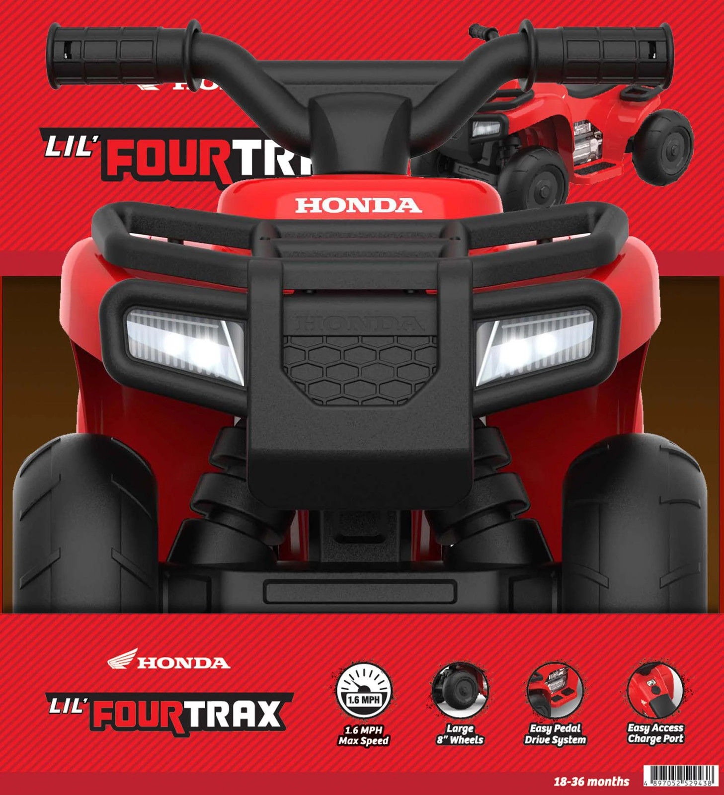 KIDS ELECTRIC RIDE ON Honda Quad Boys Girls ATV Toy Ages 1-5