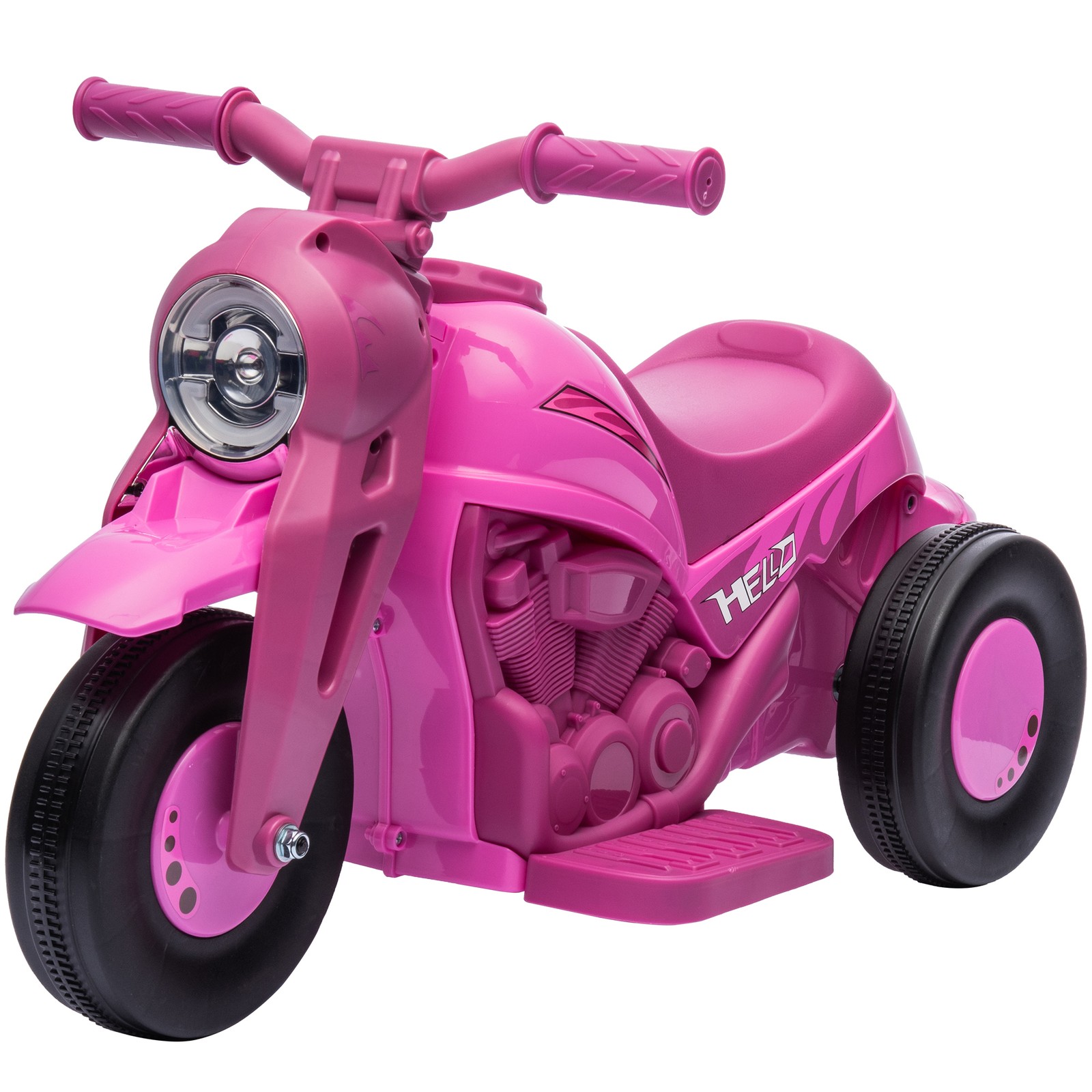 Qaba Ride On Motorcycle, 6V Ride on Bubble Car w/ Music, Green