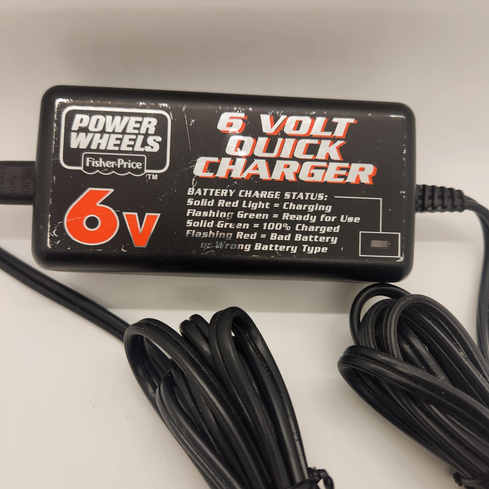 Fisher Price POWER WHEELS 6-Volt Quick Battery Charger Power Adapter 00801-1484