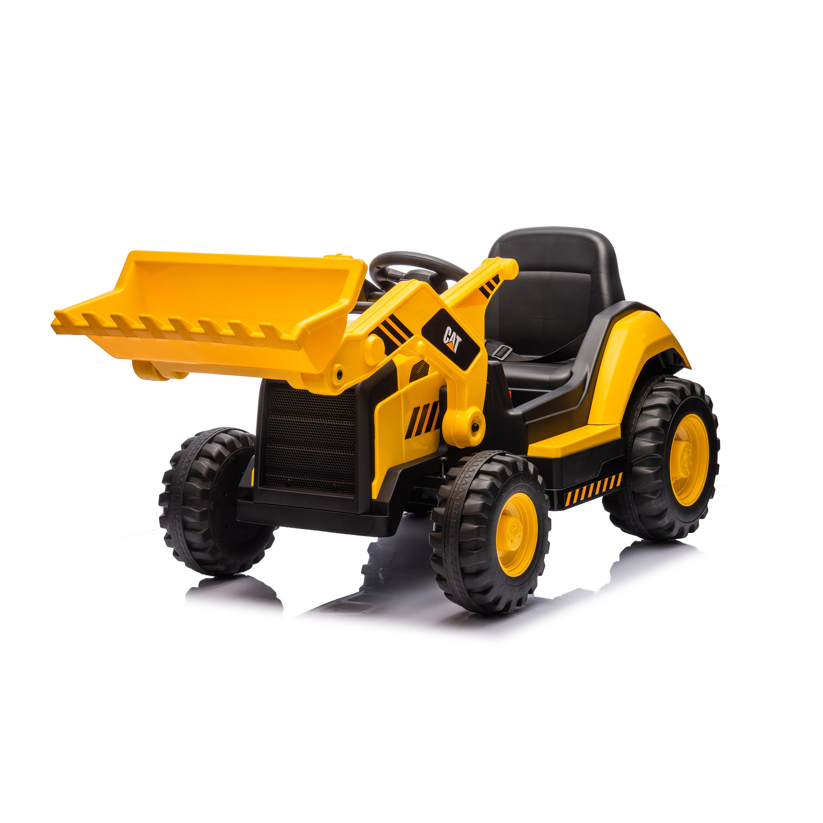 12V CAT Loader Kids Ride On Tractor Construction Car W/ Parental Remote Yellow