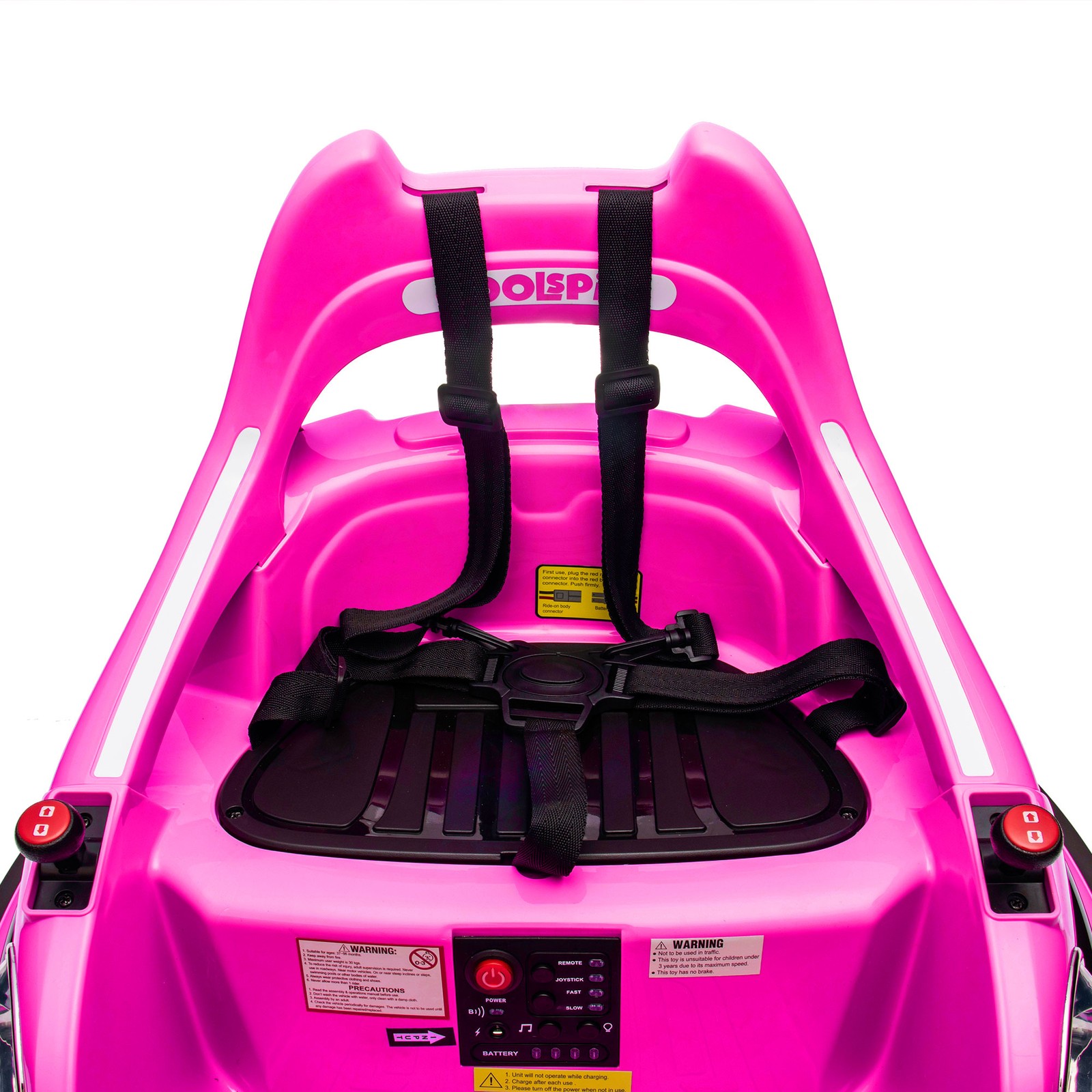 12V Ride on Bumper Car for Kids Electric Car for Kids 1.5-5 Years Old LED Pink