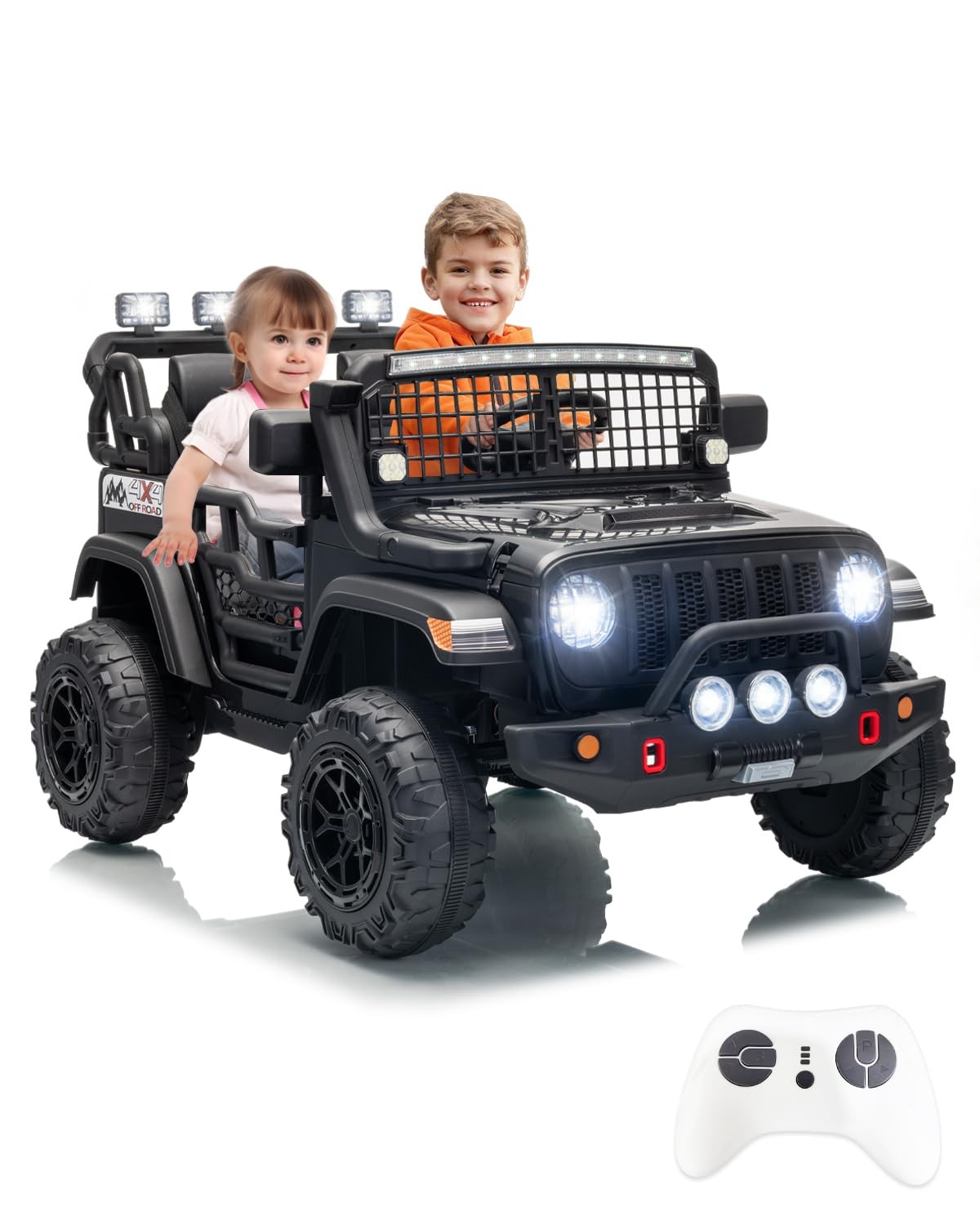 Kids 24V Ride on Toys,2-Seater Electric Ride on Car Truck,Gifts for Boys Girl