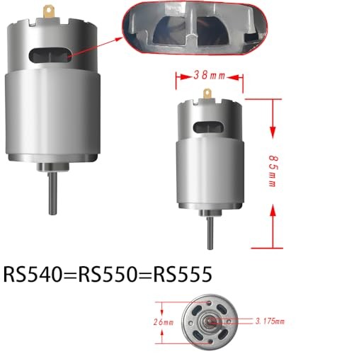 2PCS 24V RS555 12000 RPM Electric Drive Motor for Power Wheels Motor