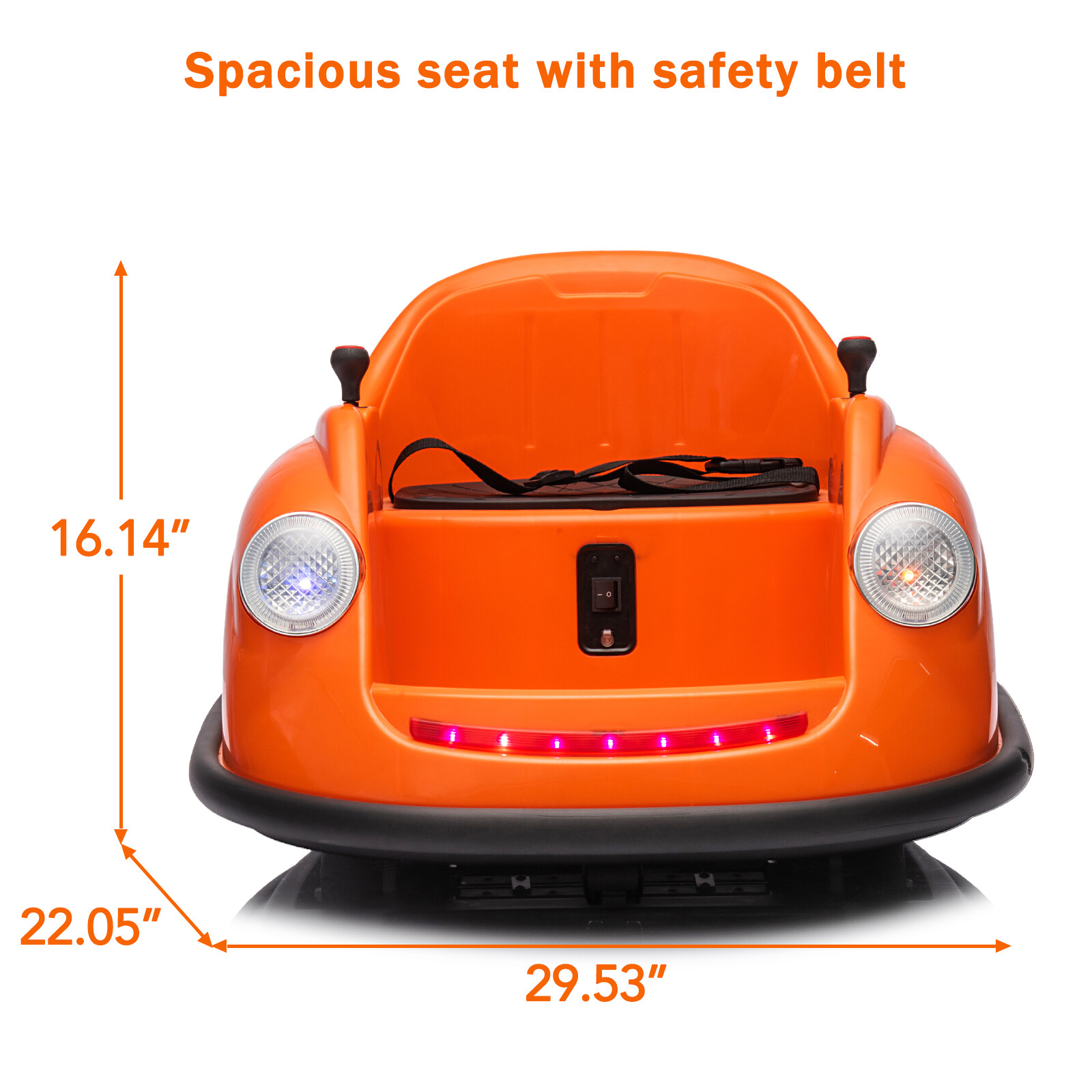 12V Kids Ride on Bumper Car 360° Spinning Electric Remote Toy w/LED Light& Music