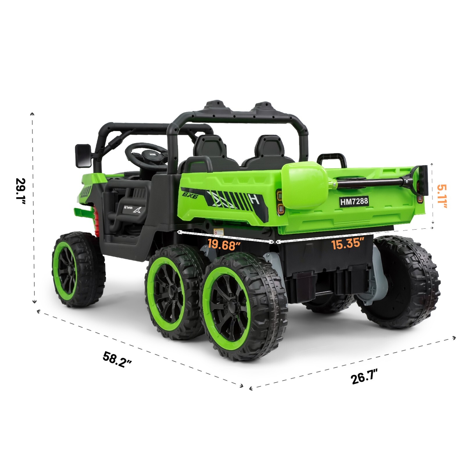 Kids 2 Seater Ride on Car 24V Electric Dump Truck 4WD Off-road UTV w/Remote MP3