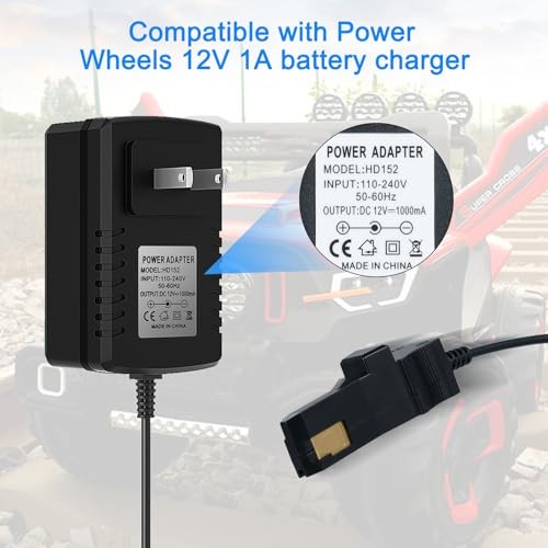 12V Battery Charger Replacement for Power Wheel Battery Charger for All Power