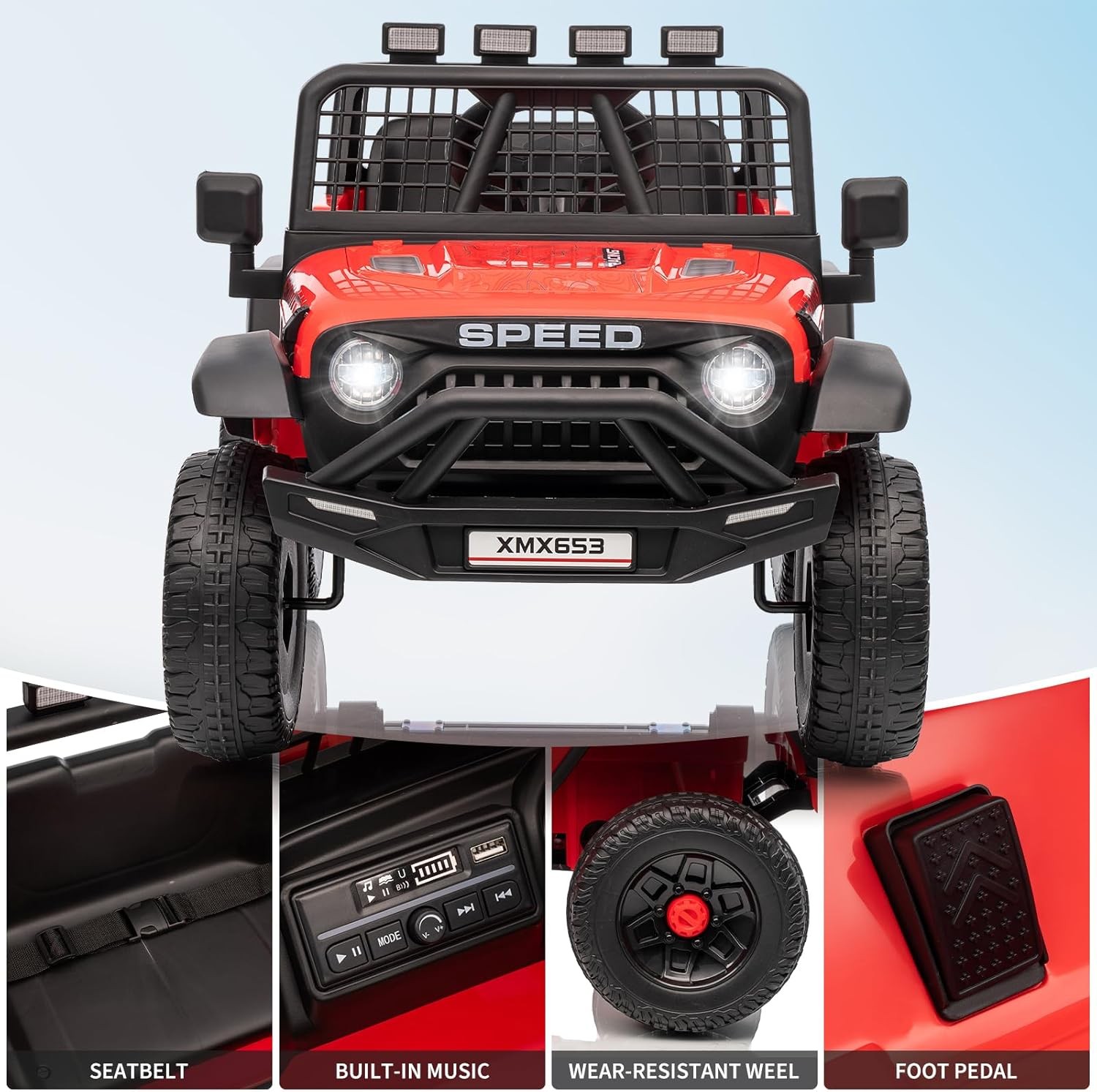 Garvee 12V Kids Ride On Truck Car,Kids Electric RC Vehicles for Boy Girl Gift