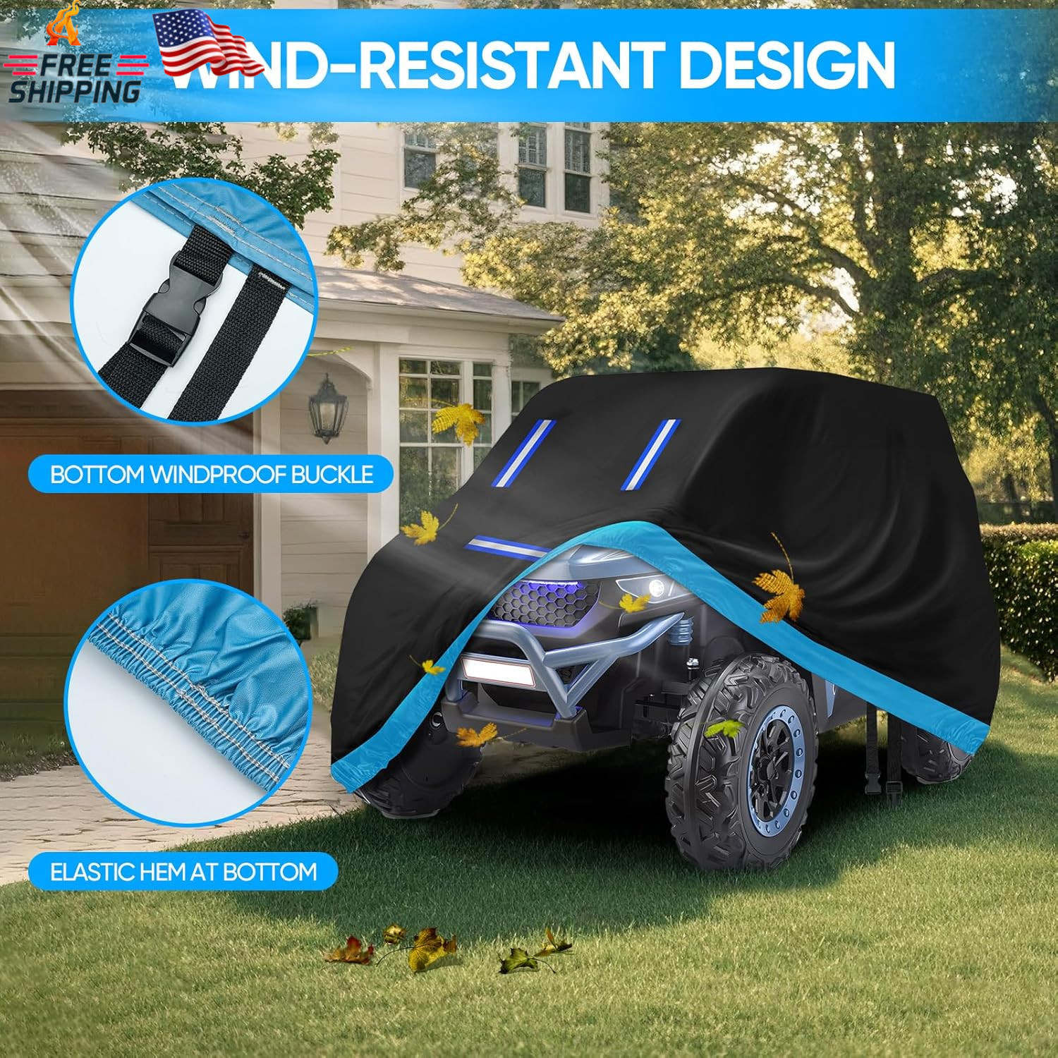 Kids Ride-On Toy Car Cover, Heavy Duty 420D Oxford Kids Electric Car Cover Water