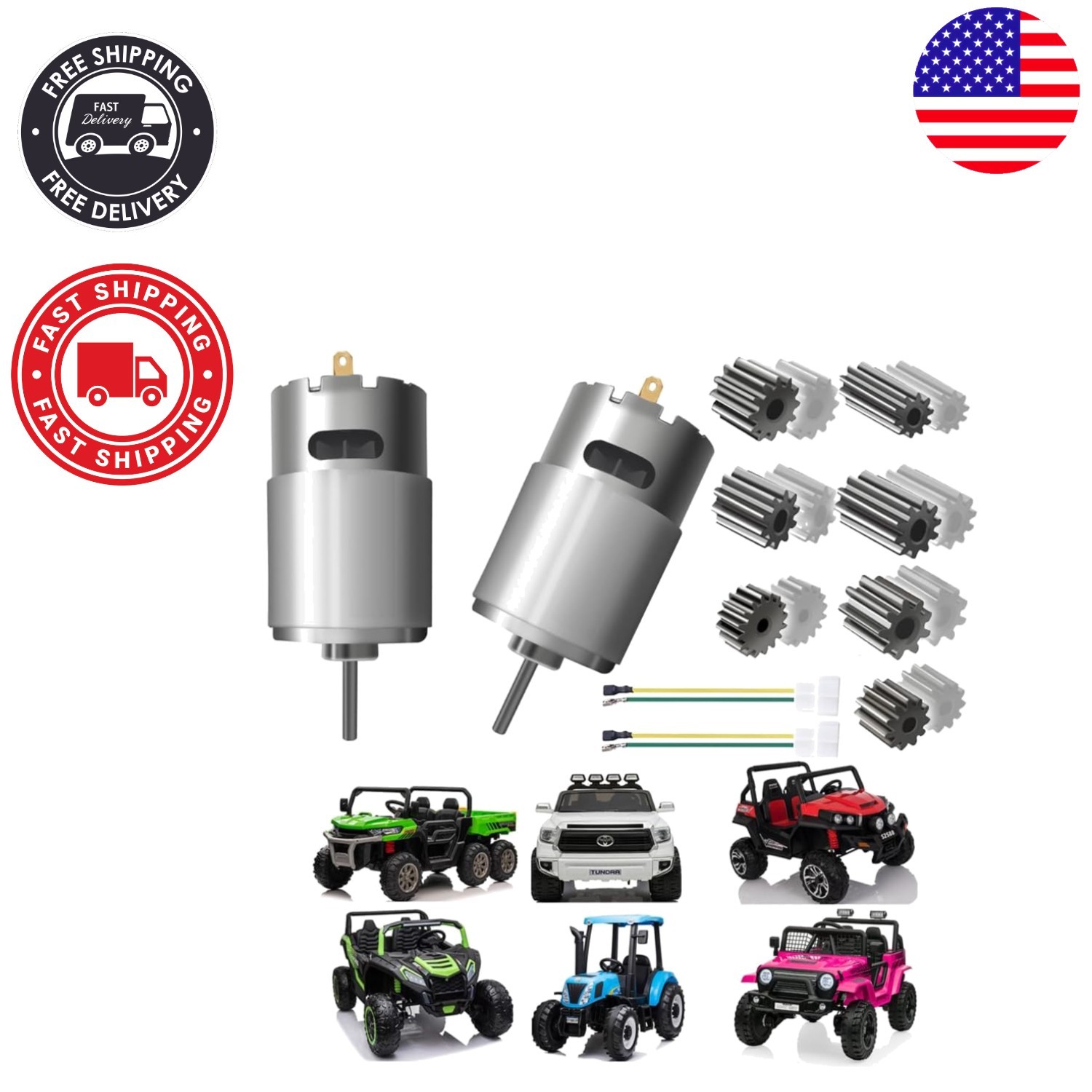 12V to 24V High-Performance Motor Set for Children’s Power Wheels – 2PCS Upgrade