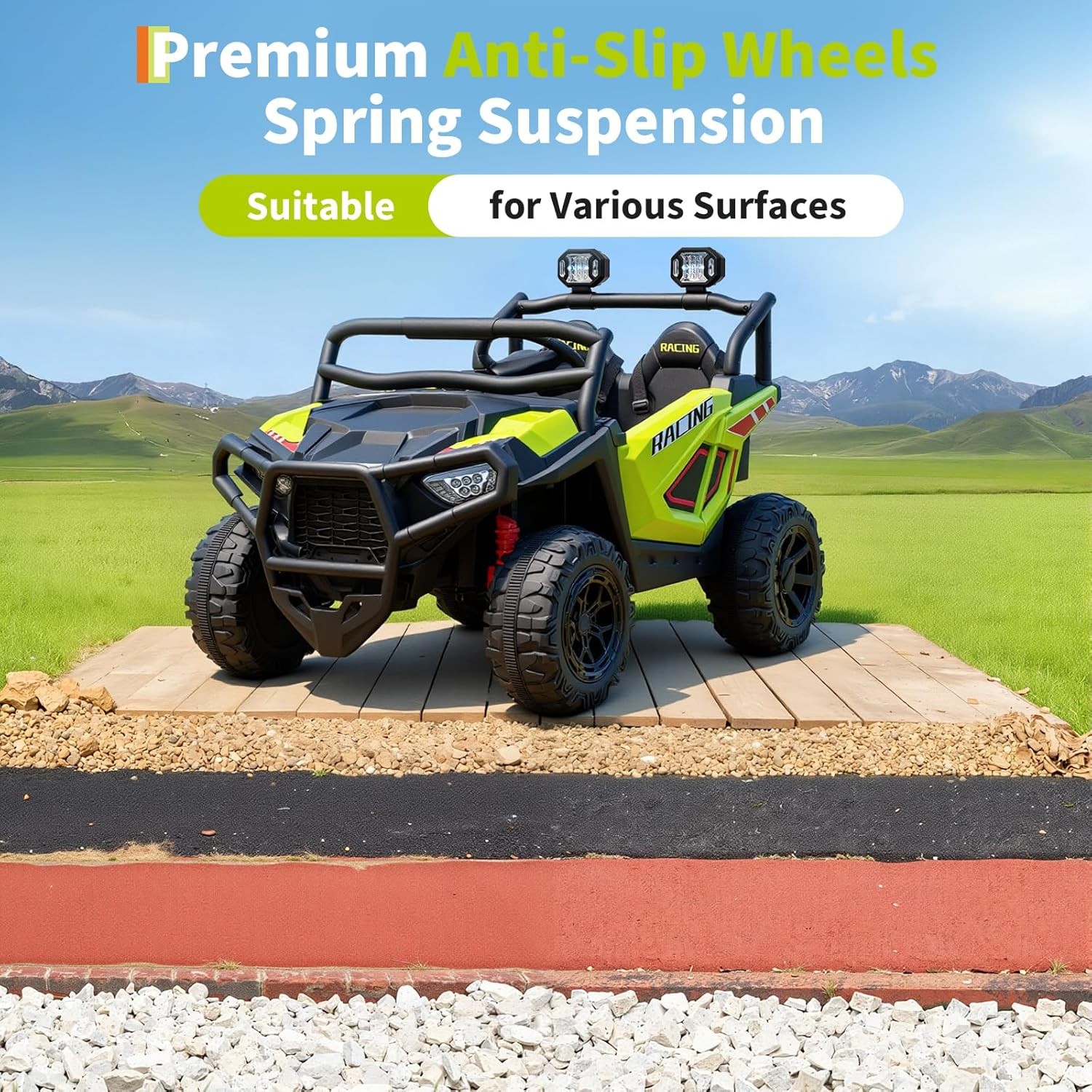 2 Seater Ride on Electric Car 24V Ride on Toys for Big Kids with Remote Control