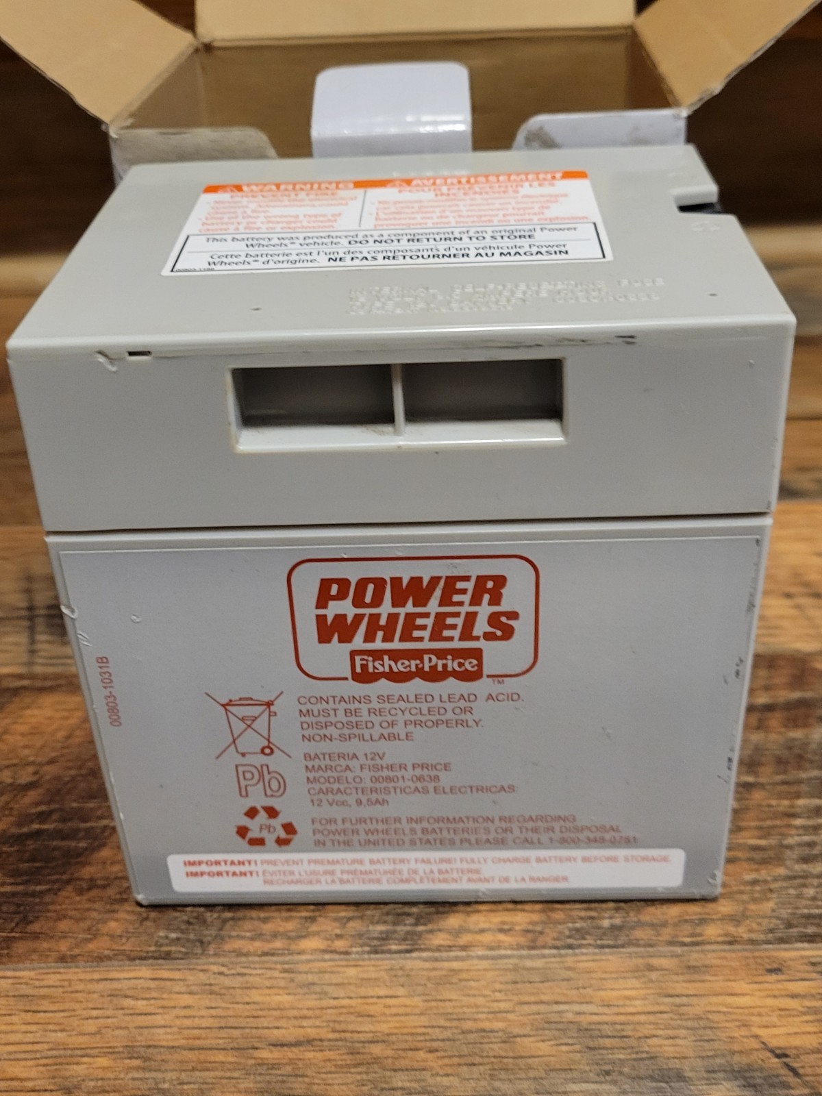 Power Wheels Gray Battery 12 Volt Expires June 2021 original Box Untested