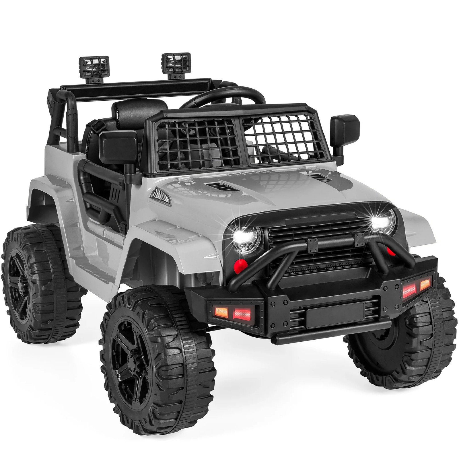 12V Kids Ride on Truck Car W/ Parent Remote Control, Spring Suspension, LED Ligh