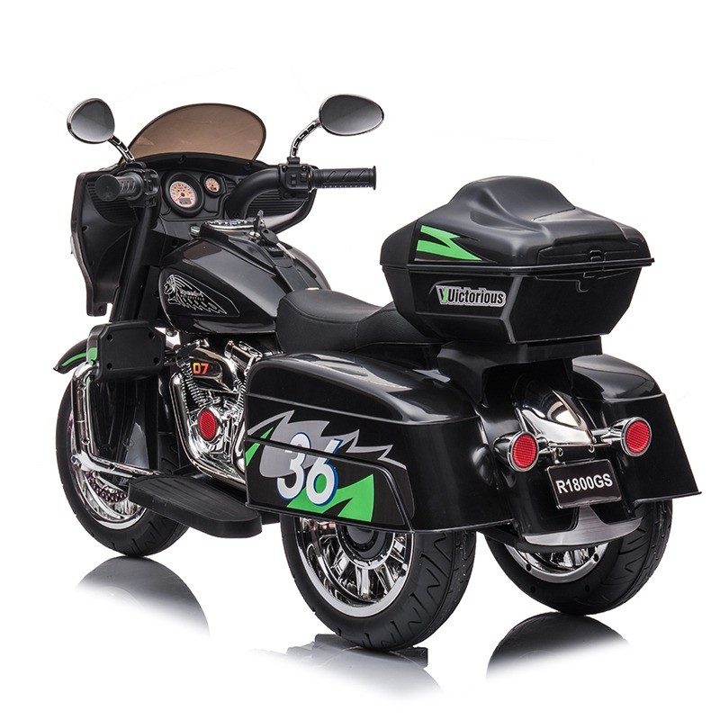 Kids Ride On Motorcycle 12V 2-Seat Electric Motorbike 3 Wheels for 3-8 Years Old